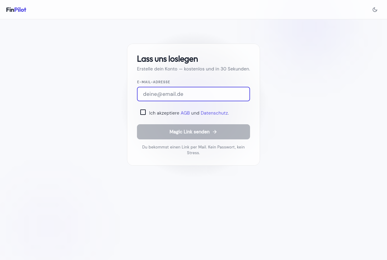 Anmeldung per Magic Link