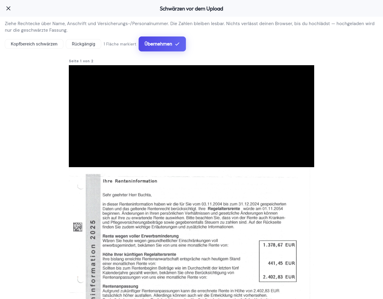 Schwärzungs-Editor